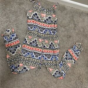 Old Navy Geometric Print Jumpsuit - Blue, Pink, Black